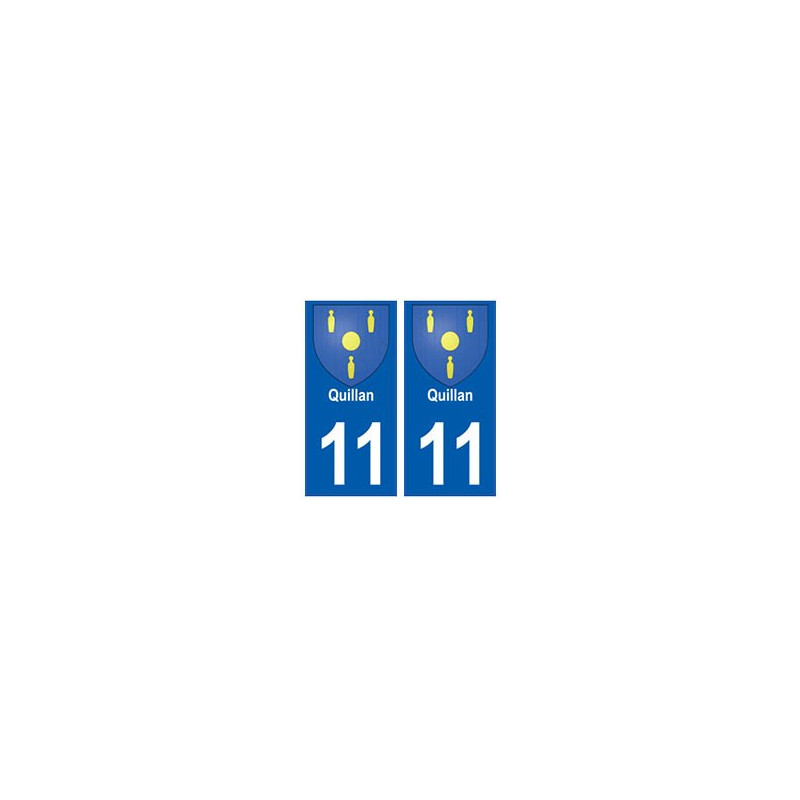 11 Quillan  blason ville autocollant plaque