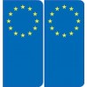 F Europa placa etiqueta engomada de Francia