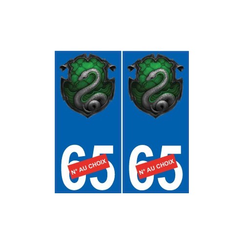 Blason Serpentard Poudlard Slytherin Hogwarts 20 sticker autocollant plaque immatriculation auto