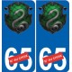 66 Cerdanya de la etiqueta engomada de la etiqueta engomada de la placa