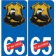 66 Cerdanya sticker adesivo piastra