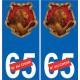 Blason Gryffondor Poudlard Gryffindor Hogwarts 23 sticker autocollant plaque immatriculation auto