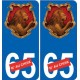 Blason Gryffondor Poudlard Gryffindor Hogwarts 23 sticker autocollant plaque immatriculation auto