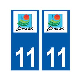 11 Limoux logo ville autocollant plaque