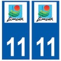 11 Limoux logo ville autocollant plaque