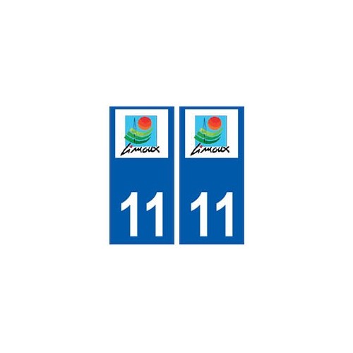 11 Limoux logo ville autocollant plaque