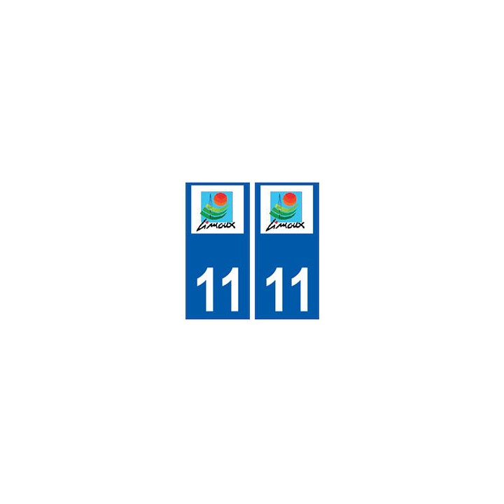 11 Limoux logo ville autocollant plaque