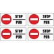 stop pub advertising basque sticker