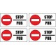 stop pub publicité autocollant logo 7933 sticker boite lettre pas d'annonces publicitaires