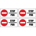 stop pub publicité autocollant logo 7933 sticker boite lettre pas d'annonces publicitaires