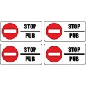 stop pub pubblicità basco adesivo