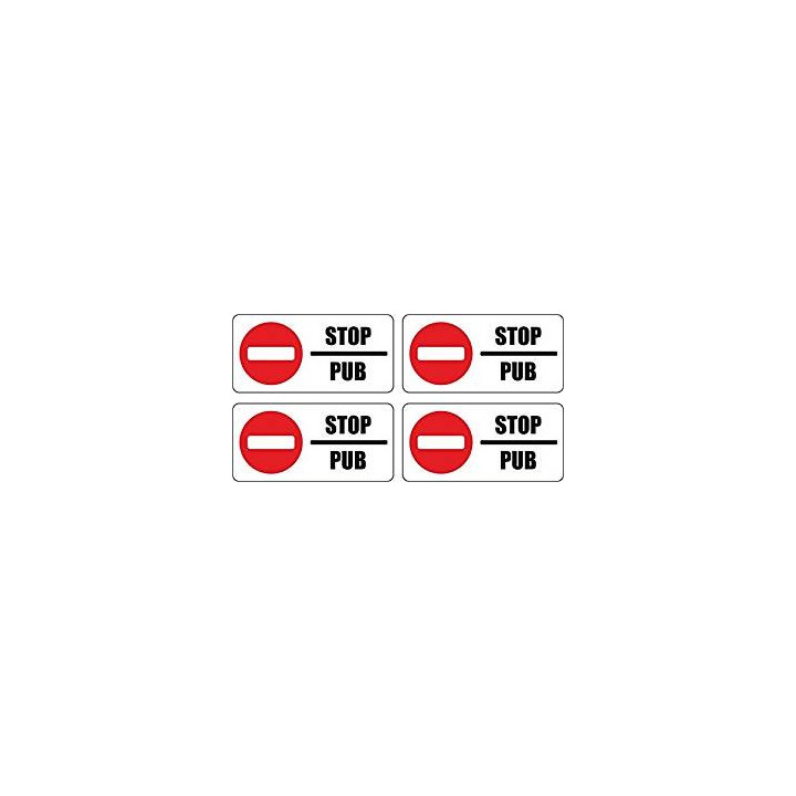 stop pub publicidad vasco de la etiqueta engomada