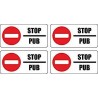 stop pub advertising basque sticker