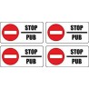 stop pub publicité autocollant logo 7933 sticker boite lettre pas d'annonces publicitaires