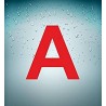 Autocollant sticker voiture camion jeune conducteur A officiel apprenti homologue logo 32 fond transparent panneau