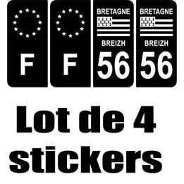 56 Morbihan etiqueta engomada de la placa de la gran Bretaña