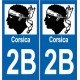 2B Corse sticker plate