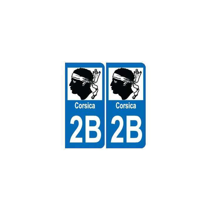 2B Corse placa etiqueta