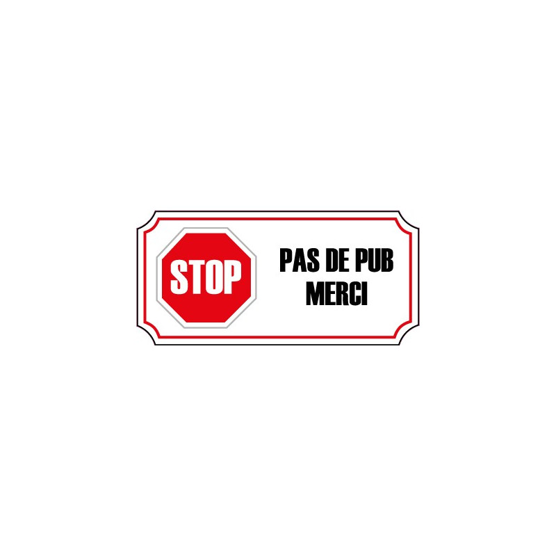 stop pas de pub publicité boite aux lettres sticker autocollant logo 3
