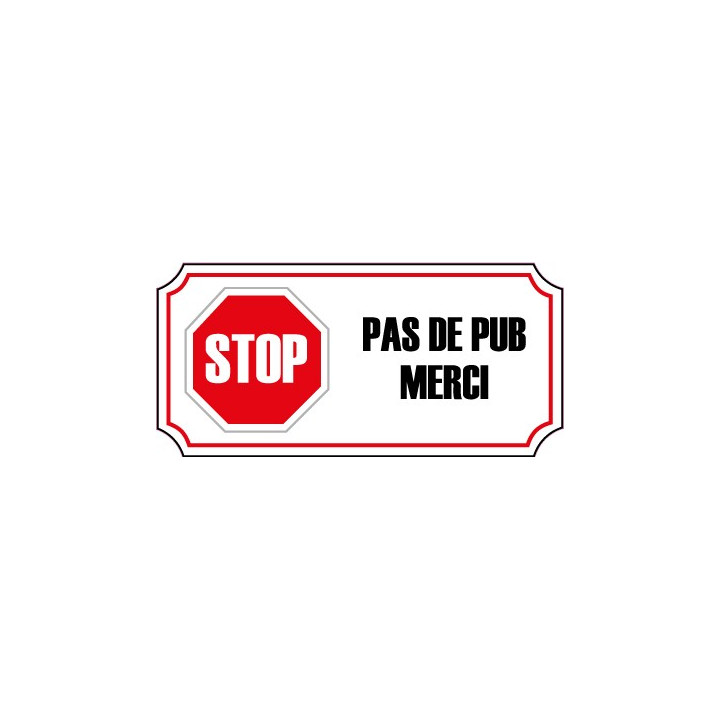 stop pas de pub publicité boite aux lettres sticker autocollant logo 3