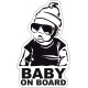 Autocollant baby on board lunette logo6369 Bord Bébé sticker