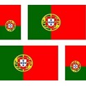 Set x 4 Portugal drapeau logo 21 autocollant adhésif sticker