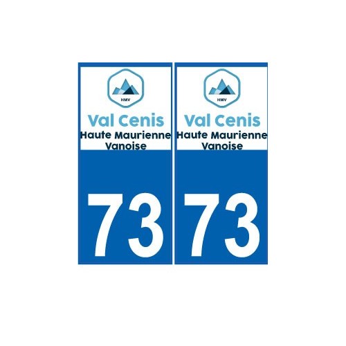 73 Val Cenis logo autocollant plaque immatriculation auto ville sticker