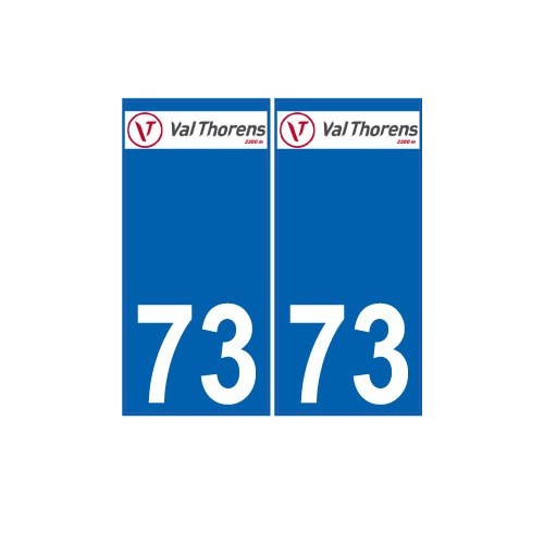73 Val Thorens logo autocollant plaque immatriculation auto ville sticker