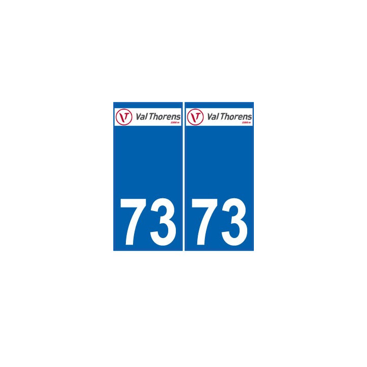 73 Val Thorens logo autocollant plaque immatriculation auto ville sticker