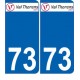 73 Val Thorens logo autocollant plaque immatriculation auto ville sticker