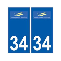 34 Frontignan logo autocollant plaque immatriculation ville