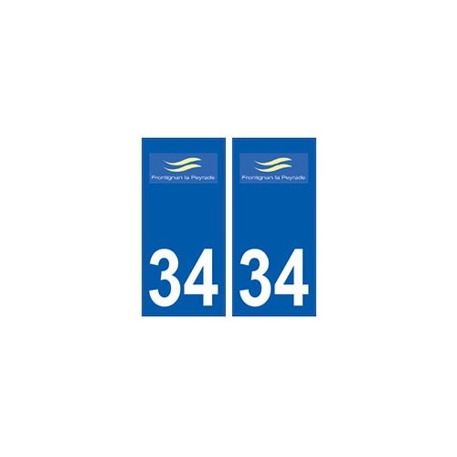 34 Frontignan logo autocollant plaque immatriculation ville