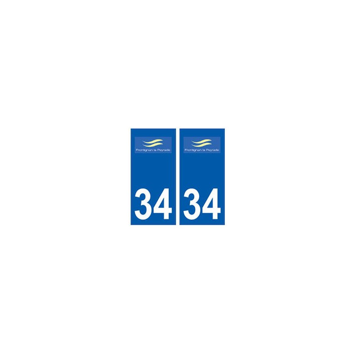 34 Frontignan logo autocollant plaque immatriculation ville