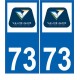 73 Valmeinier logo autocollant plaque immatriculation auto ville sticker