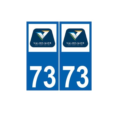 73 Valmeinier logo autocollant plaque immatriculation auto ville sticker
