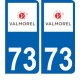73 Valmorel logo autocollant plaque immatriculation auto ville sticker