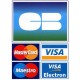 20 x Autocollant CB acceptée Voiture Mur Mural Boutique Hotel Taxi Carte bancaire Bleue visa sticker logo 1