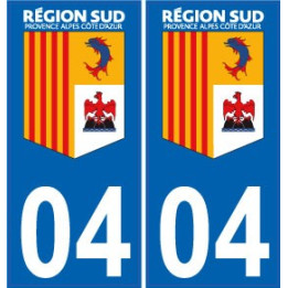 04 Alpes de Haute Provence autocollant plaque