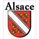 Alsace 67 68 ville sticker blason écusson numéro 6 autocollant adhésif