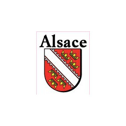 Alsace 67 68 ville sticker blason écusson numéro 6 autocollant adhésif