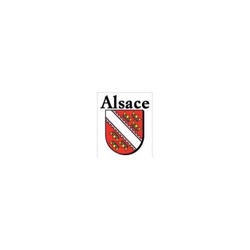 Alsace 67 68 ville sticker blason écusson numéro 6 autocollant adhésif