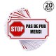 stop pas de pub publicité boite aux lettres sticker autocollant logo 3