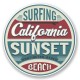 2 x 10 cm - Surfing California USA Sunset beach huntington surf logo32 autocollant adhésif sticker