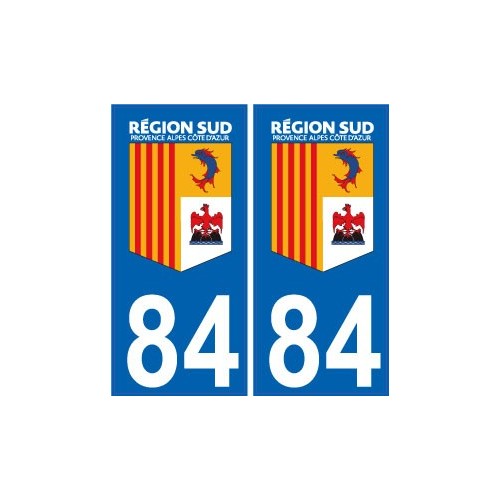 84 Vaucluse Région SUD logo sticker autocollant plaque immatriculation auto