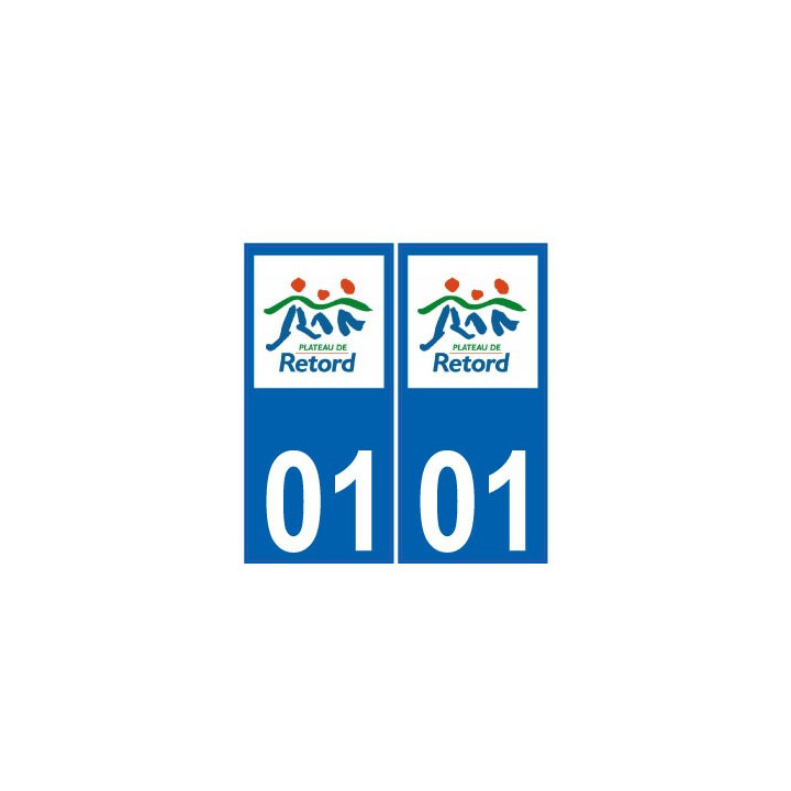 01 Plateau de Retord logo autocollant plaque immatriculation auto ville sticker