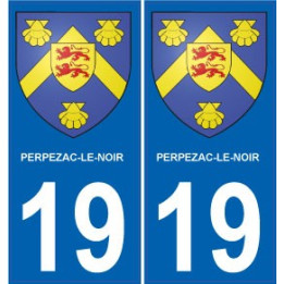 64 Pau logo sticker plate registration city