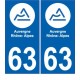 66 Cerdanya de la etiqueta engomada de la etiqueta engomada de la placa