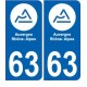 66 Cerdanya sticker adesivo piastra