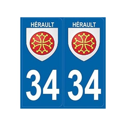 34 Hérault Occitan sticker plate