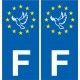 F Europe paix autocollant plaque sticker